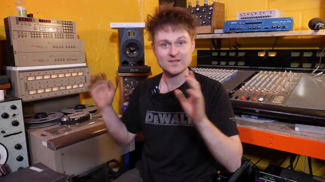 That is a 16-channel multi-track tape loop on inch-thick RTM911 reel-to-reel tape.