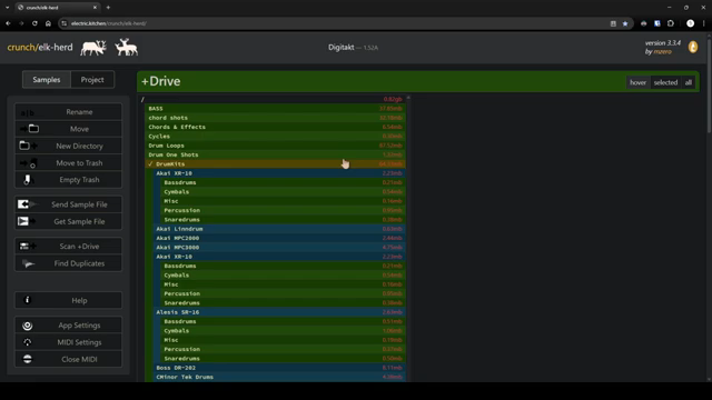 You can manage samples, you can do project management including reordering of patterns.