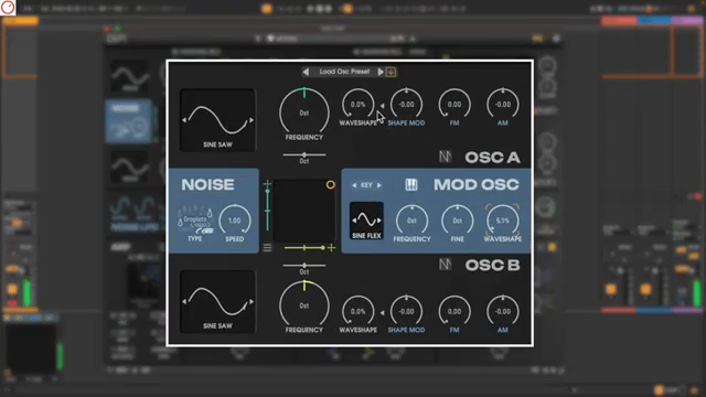 The heart of the synth consists of three harmonic rich wave shaping oscillators.