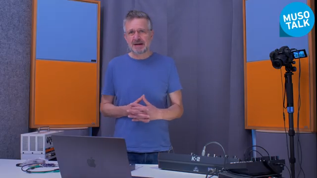 A semi-modular synthesizer is basically already prewired so that when you connect it, you immediately get a sound.