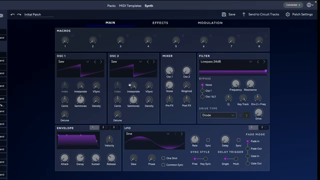 It's quite a capable synth and it has macro mapping, it has effects and quite a detailed modulation matrix which means you can really craft…
