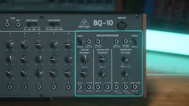 You can easily convert between V trigger and S trigger standards and vice versa. The log amp will convert hertz per volt to octave per volt…