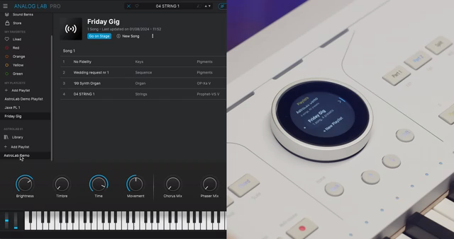 The playlist appears in your Astrolab ready to play live.