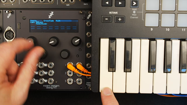 If you adjust the time, it smoothly crossfades and the time changes accordingly.