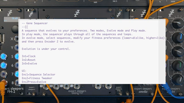 A sequencer that evolves to your preferences. Two modes, evolve and play mode.