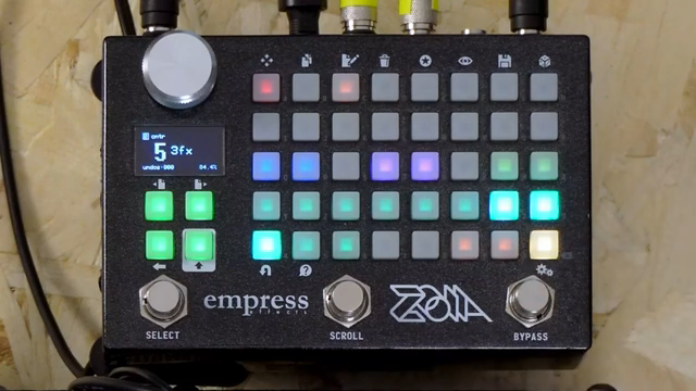 On this pedal, I create a patch with three parallel effects, a ping-pong delay clocked by gate A of Ustas Track 4, a reverb and a…