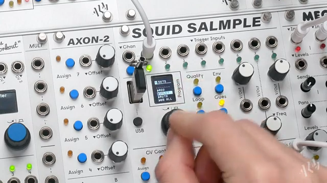 Let's press Split 4 times to quickly subdivide our sample into 16 equal sized Qsets spaced evenly across the sample.