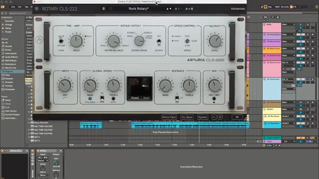 I've got the Arturia rotary CLS, triple two, which is fantastic.