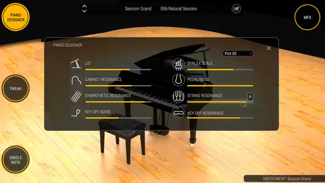 With Earth Piano, you can adjust all of these characteristics individually, creating just the right tone and response to inspire your music.