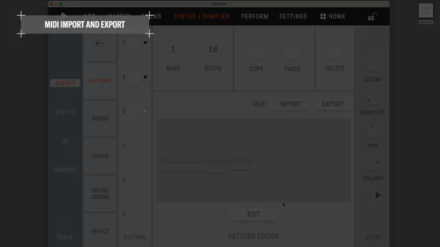 Allowing you to import MIDI data created in a DAW and expanding the scope of production.