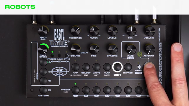 Robot can be a regular LFO with various shapes, trigger ramp, envelope follower or external CV input.