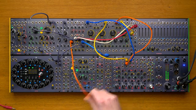 We can create an LFO or even use bug eyes fluctuating random voltage to add some degree of variation to this patch.