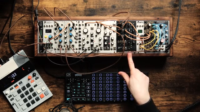 We're getting the sound of the wave folded waveform, but also the sine wave from the filter.