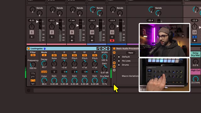 For that resonator and by the time I bring that resonator all the way up, we still get elements of the rain but it's become this kind of…