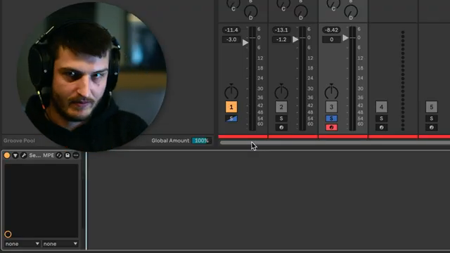 I'm going to drive this kick drum into the saturation until the bass frequencies really start distorting.