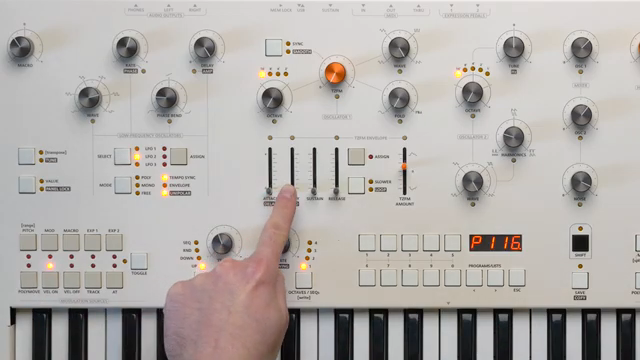 Now you can hear that if I play my keyboard in a soft way, I will have no modulation.