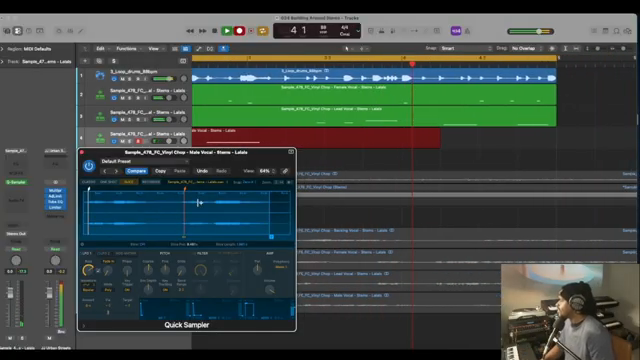 This is an advantage because now I was able to separate all of those vocals within the one track with the stem separation.
