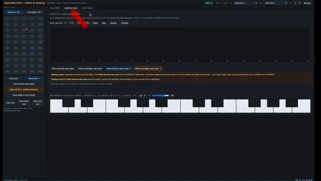 You can make a user waveform by stacking sine harmonics and you do that in this window at least in this editor.