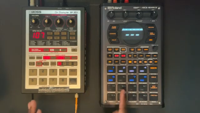 What I like about this combination here is I can sequence the sounds from the 303 into the 404.