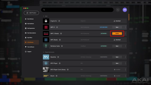 Let's take a look at the interface of MPC 3 Beats.